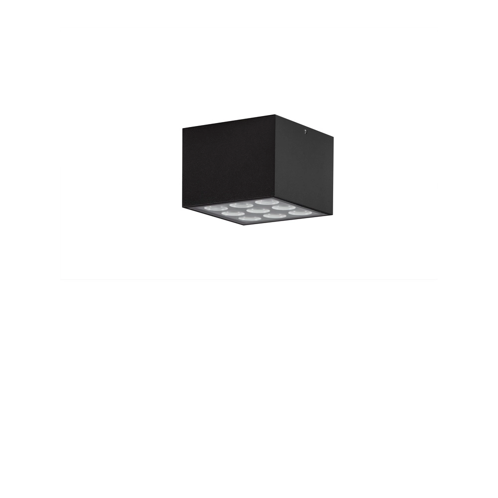 Plafondlamp Jax vierkant 11cm antraciet Lyora 5212017476685