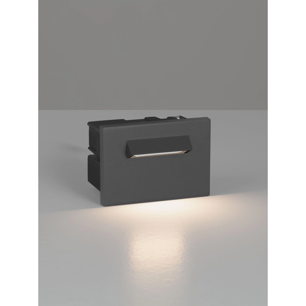 Inbouwlamp Recto voor wand donkergrijs Lyora 5212063504950