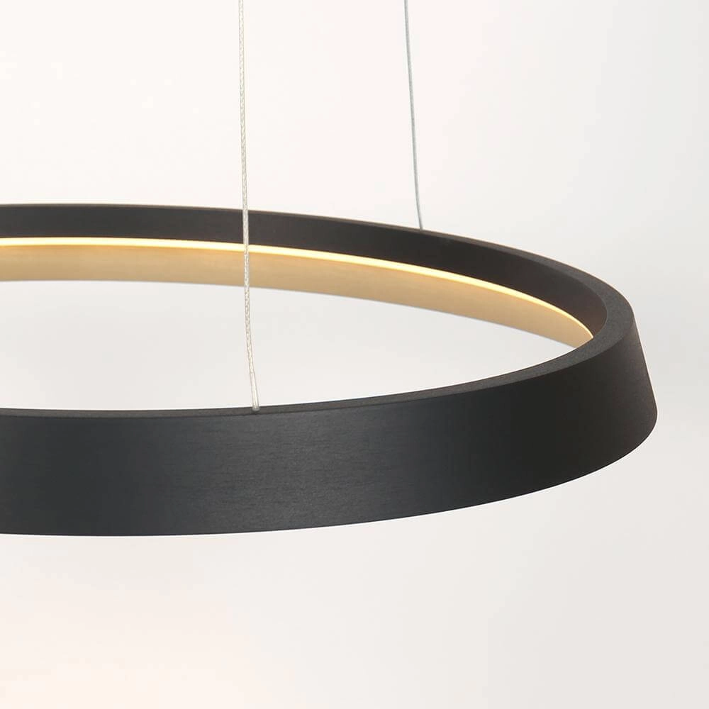 Strakke hanglamp Ringlux zwart Ø 60cm Steinhauer 8712746171976