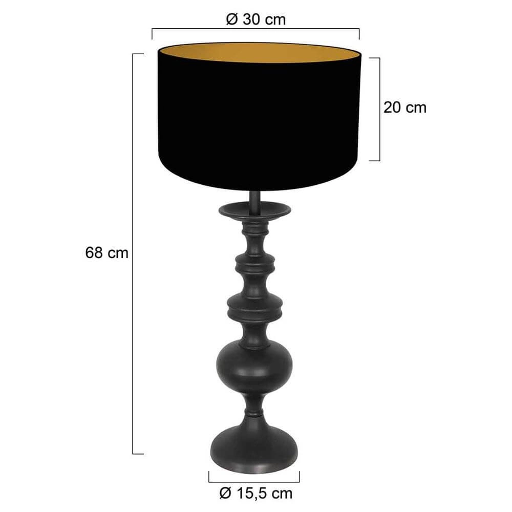 Zwarte tafellamp Lyons Steinhauer 8712746175318