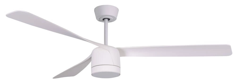 Witte plafondventilator met lamp Peregrine Ø 142cm
