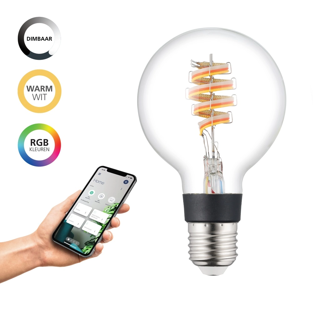 Led lampenbol Zigbee E27 4,9W - 400lm - 3000K - G80