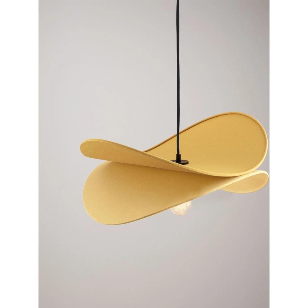 Moderne hanglamp Luve zwart met geel Lyora 5212017493705