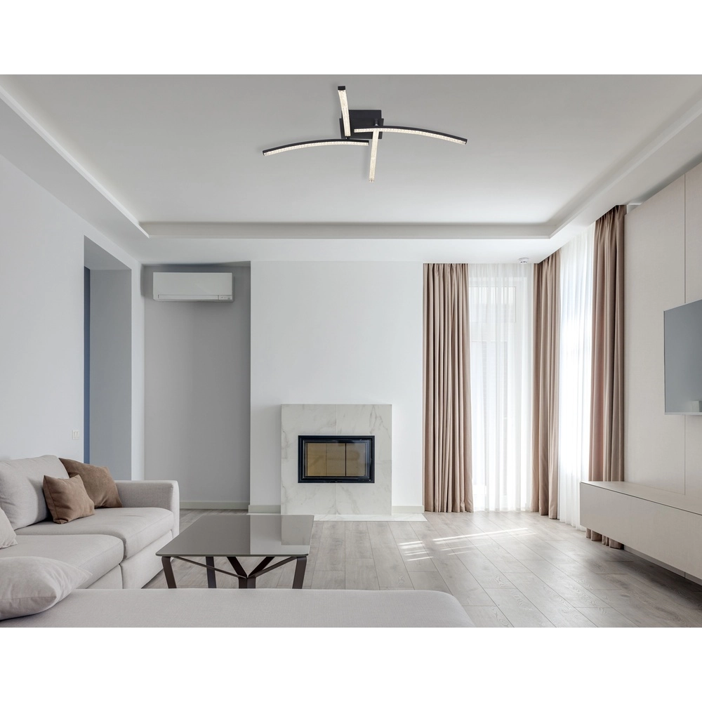 Design plafondlamp Jules zwart Globo 9007371421602
