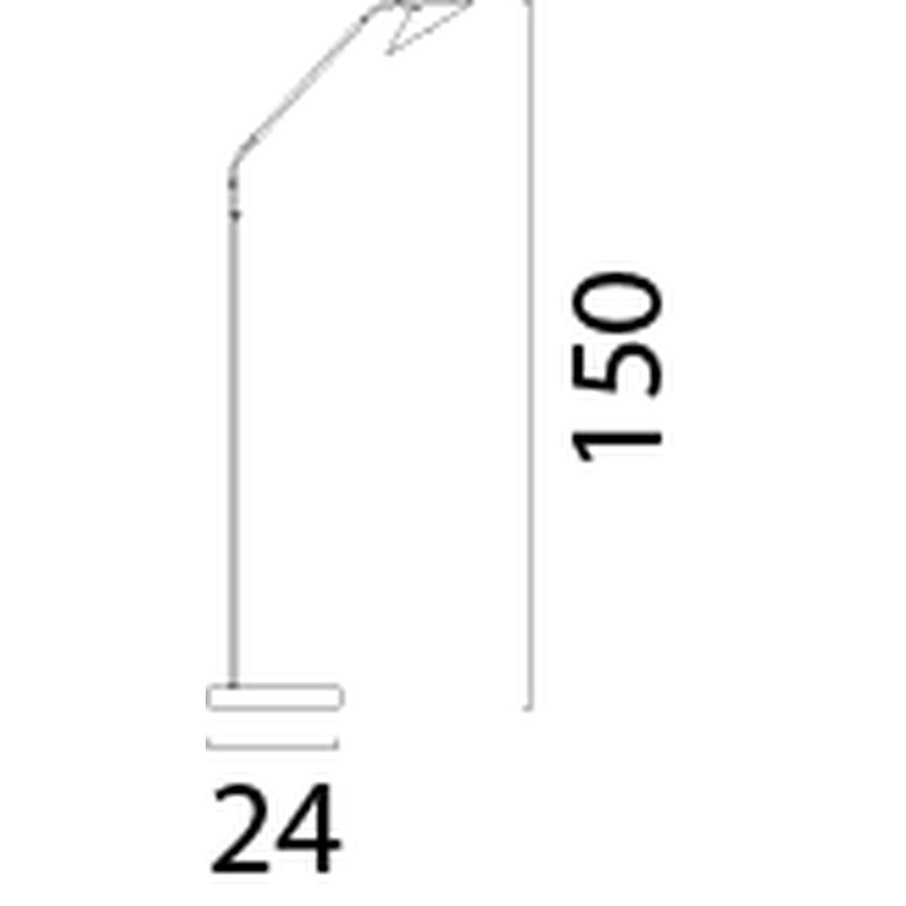 Staande leeslamp Ceppo zwart Masterlight 8718121348018