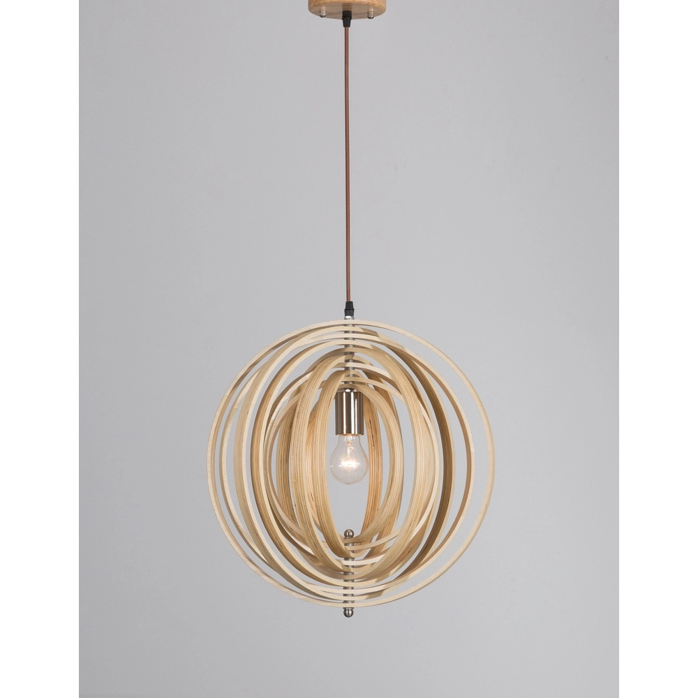 Moderne hanglamp Asco hout Ø 43cm Lyora 5212017424945