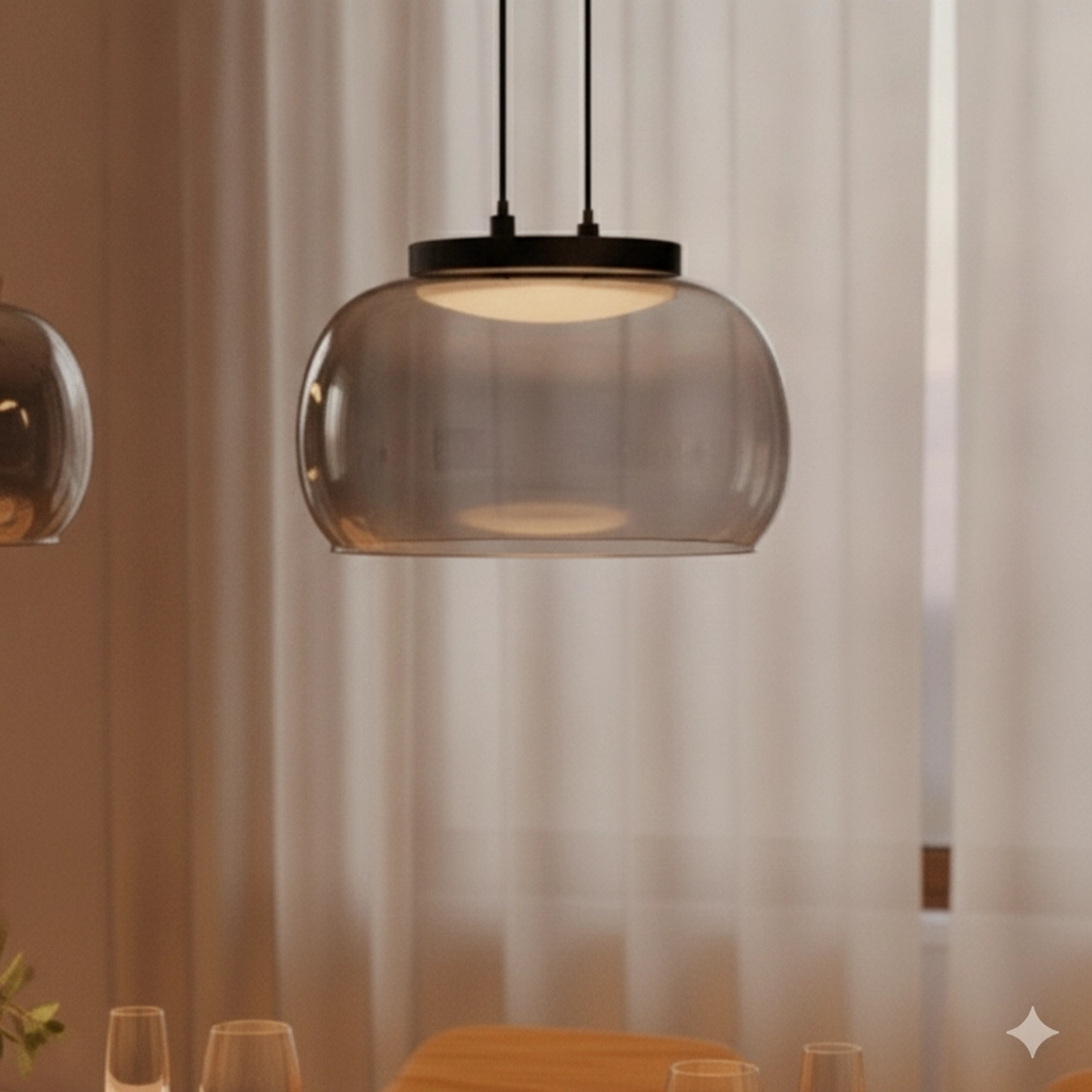 Moderne hanglamp Bios 3-lichts zwart