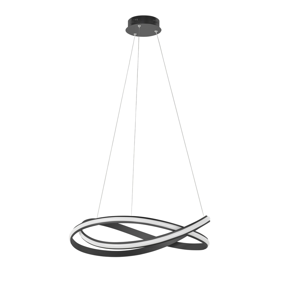 Hanglamp Waves XL design zwart Ø 70cm