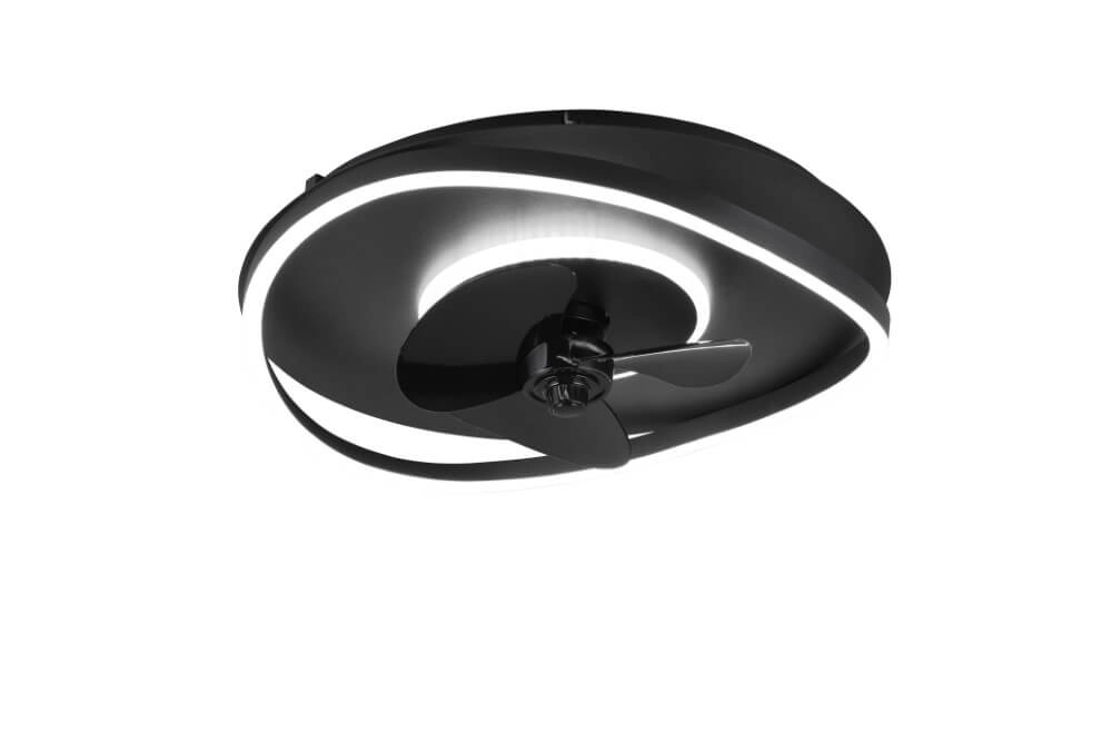 Zwarte led plafondventilator Sortland Trio 4017807606027