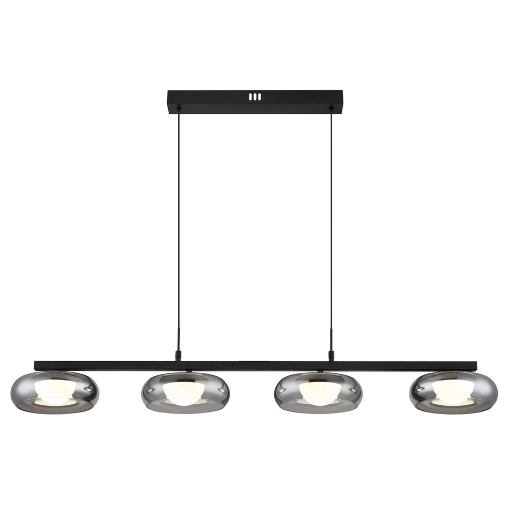 Design hanglamp Carlene 4-lichts zwart Globo 9007371569182