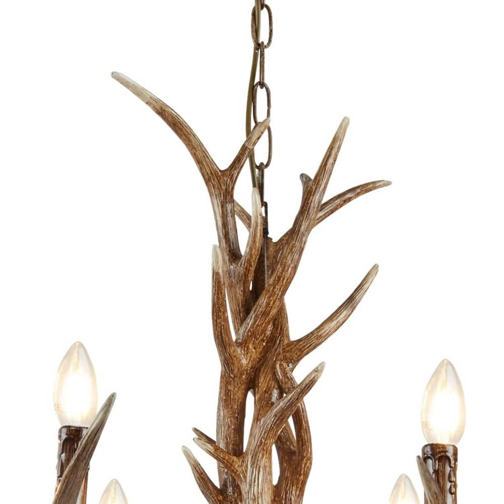 Houten hanglamp Stag Ø 80 Searchlight 5053423098081