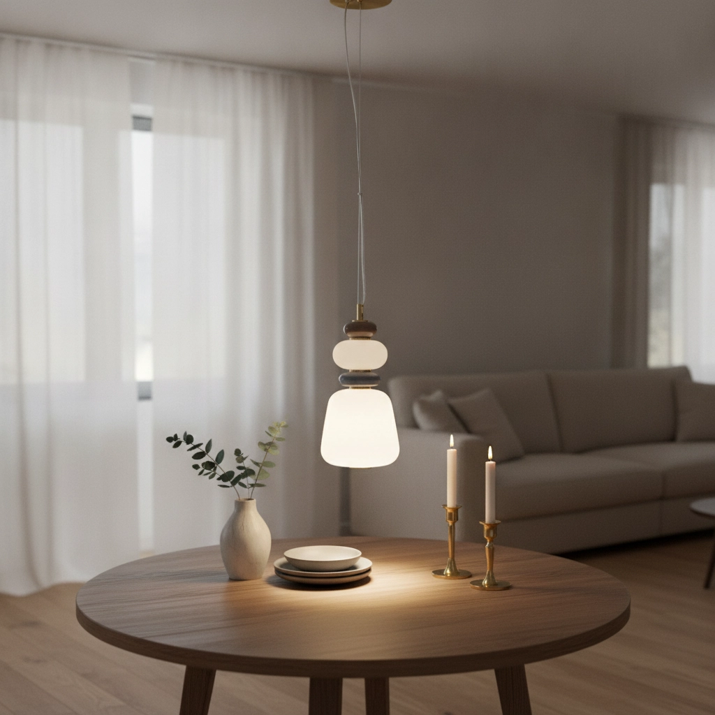 Hanglamp Palo goud met wit