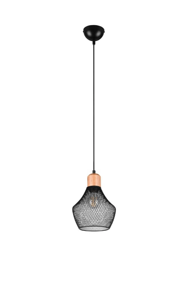 Zwarte draadlamp Valeria Ø 18cm