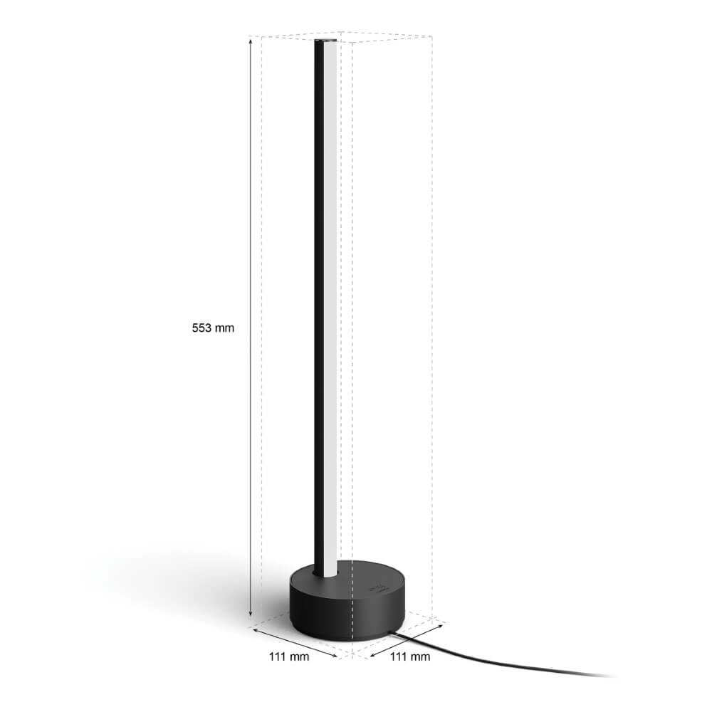 Tafellamp Backlight Hue Gradient - 12W - White and Color 55cm zwart Philips 8718696176245