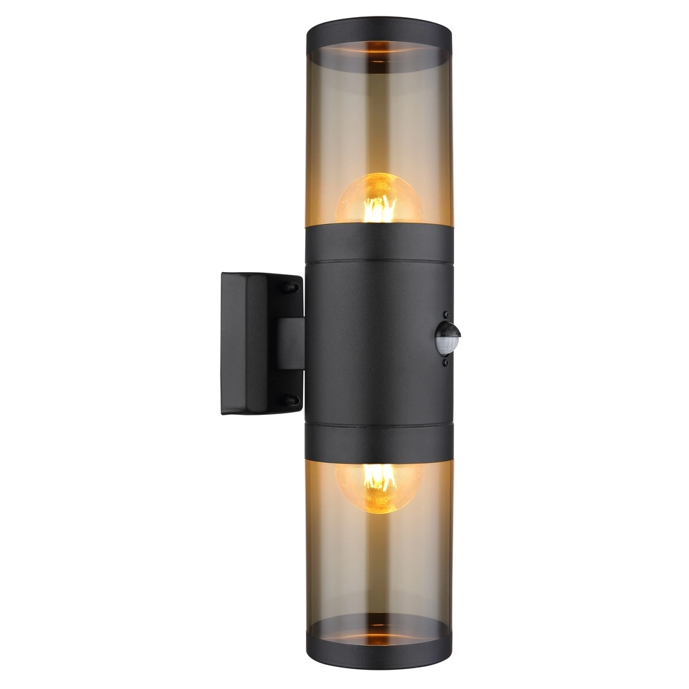 Moderne wandlamp Xeloo zwart met sensor
