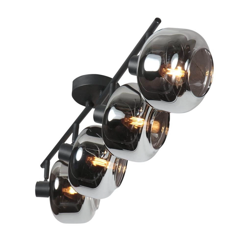 Zwarte plafondlamp Tenebris 4-lichts