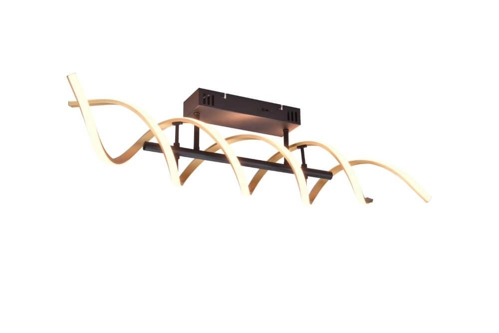 Design plafondlamp Sequence zwart met goud Trio 4017807540758