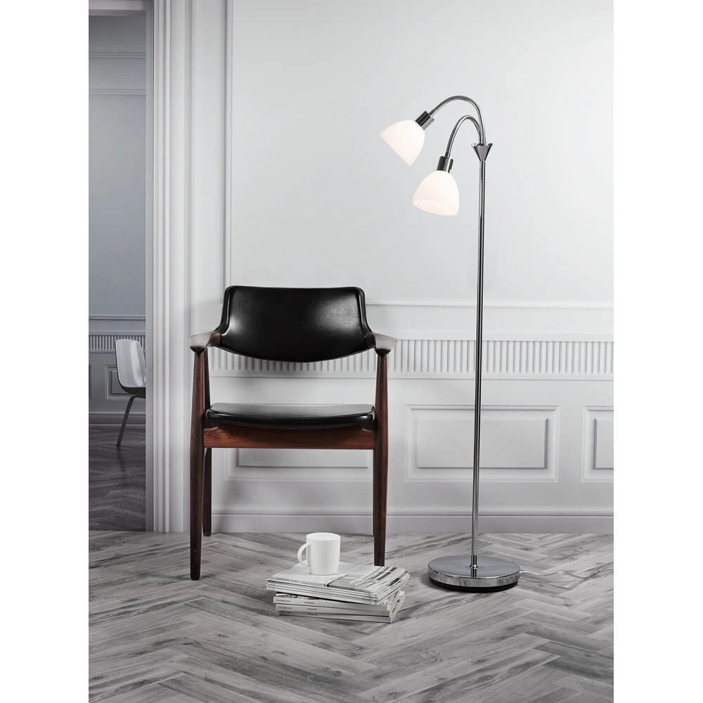 Vloerlamp Ray 2-lichts chroom Nordlux 5701581239388