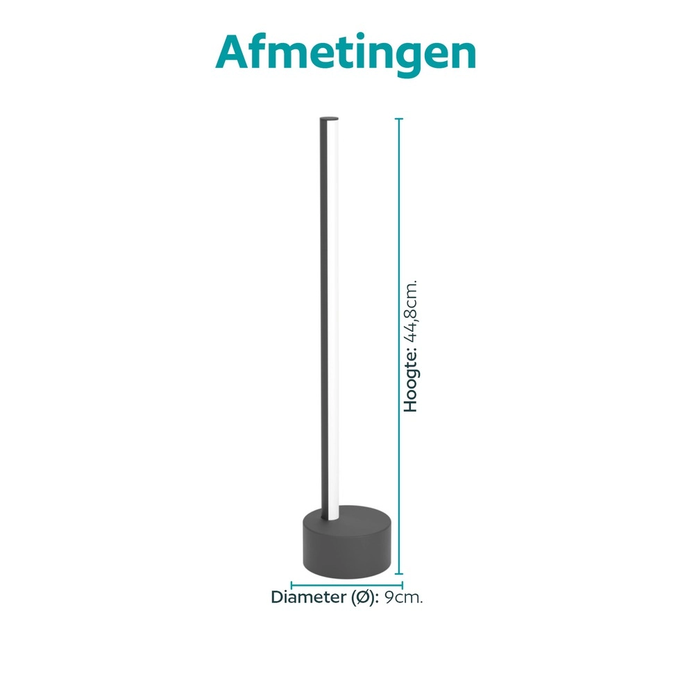 Smart tafellamp Flatron-Z zwart Eglo 9008606390595