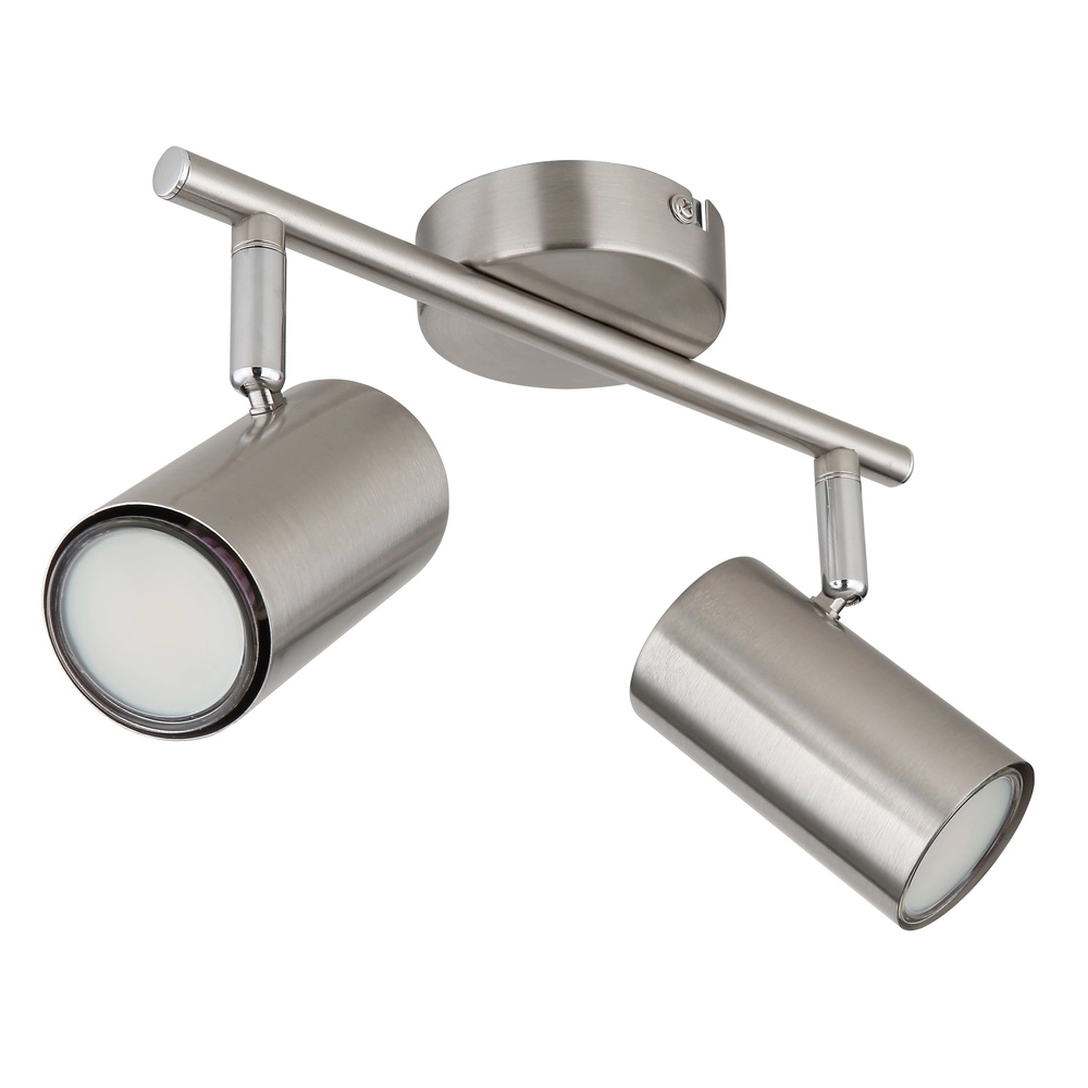 2-lichts plafondlamp Allvi nikkel Globo 9007371457762