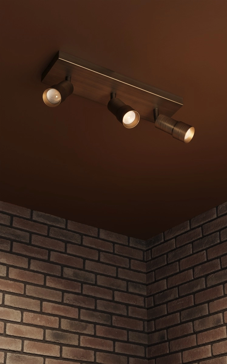 Triple opbouwspot Liam led - brons ETH 8720195311621