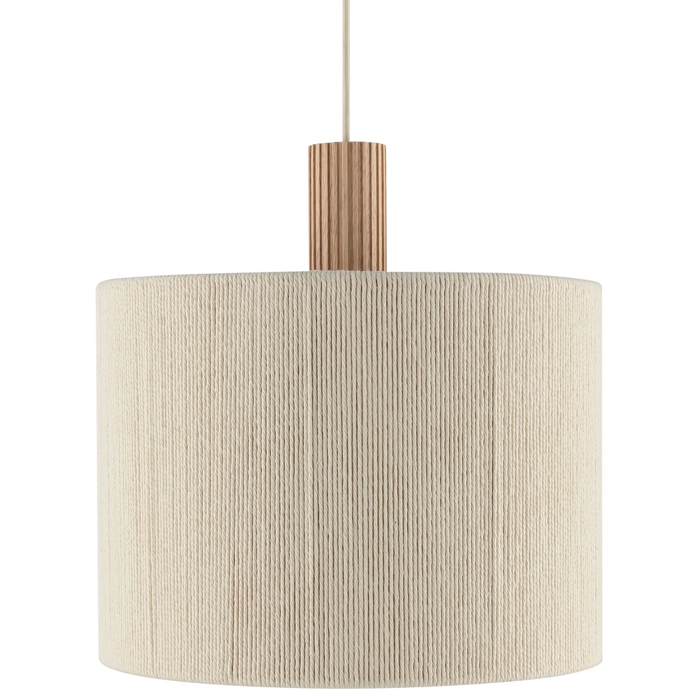 Beige hanglamp Arlo met hout japandi Ø 35cm Brilliant 4004353477089