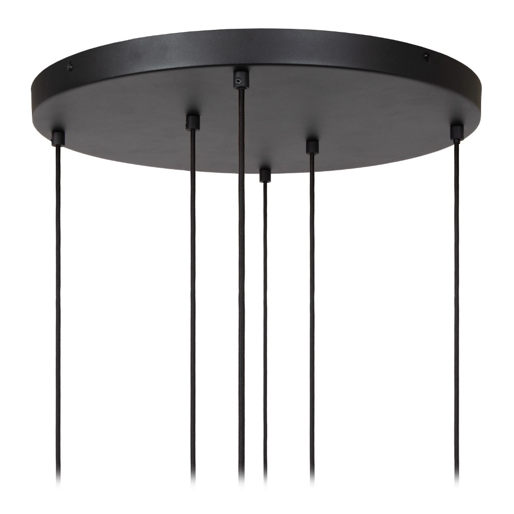 4-lichts hanglamp Joanet Ø 65cm goud met smoke glas Lucide 5411212452924