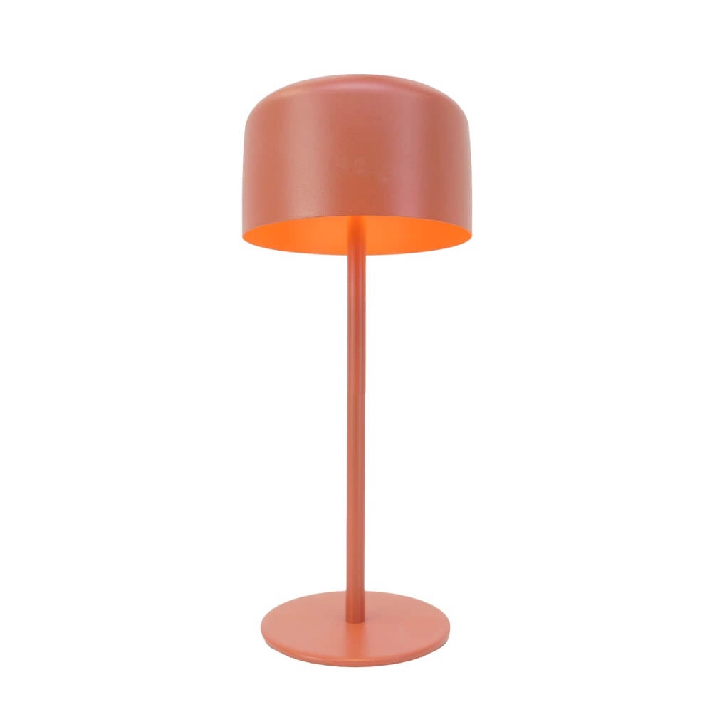 Strakke tafellamp Roccanova solar rood met usb