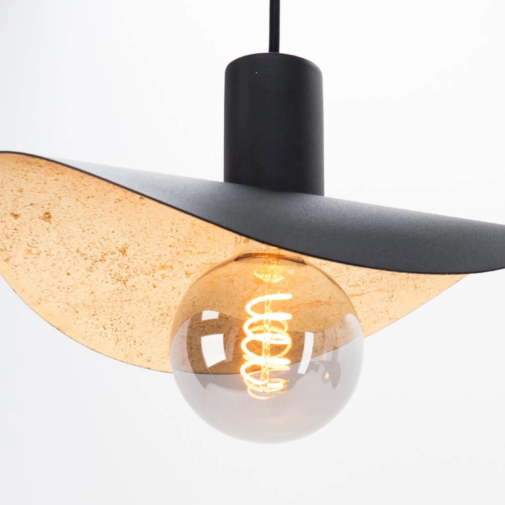 Zwarte hanglamp Saceda met goud 3-lichts Stars of Light 9008606292318