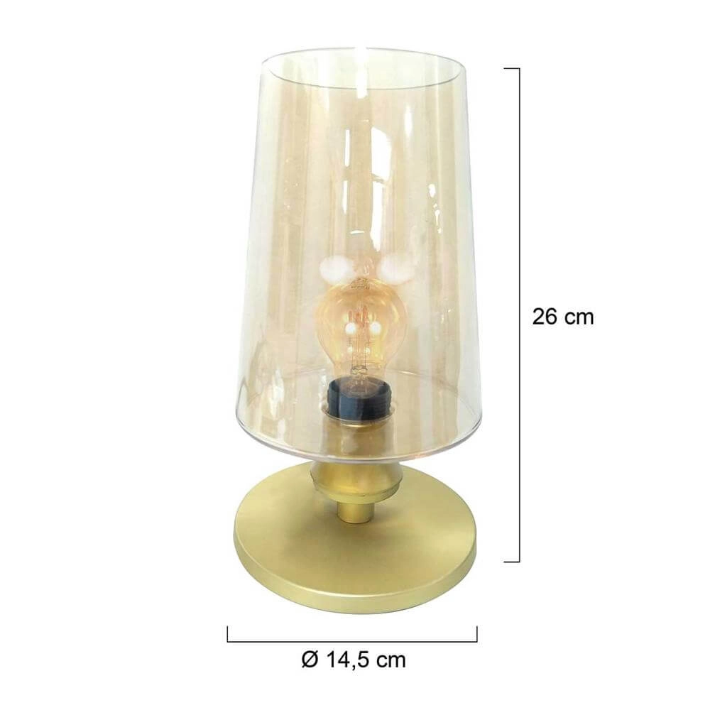 Strakke tafellamp Ancilla rond goud Steinhauer 8712746171068