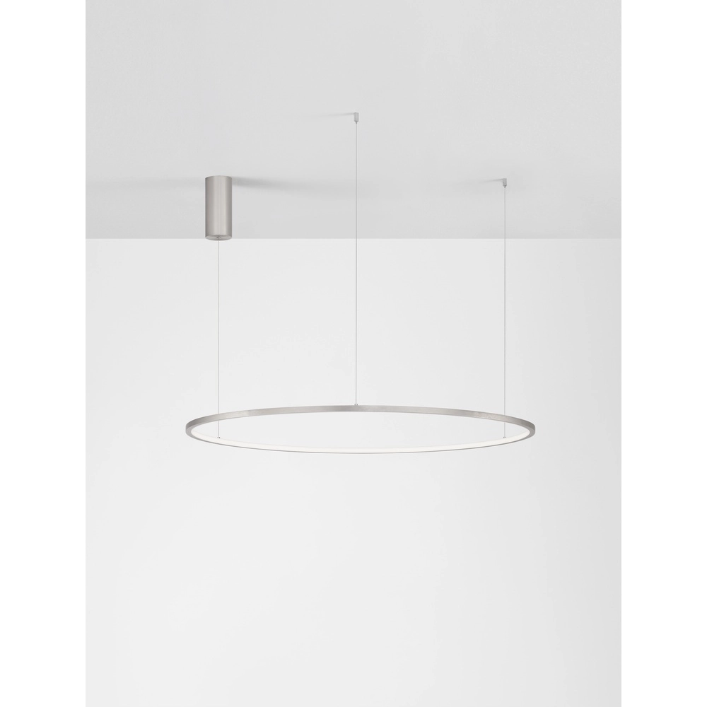 Ronde hanglamp Tarquin zilvergrijs Ø 100cm
