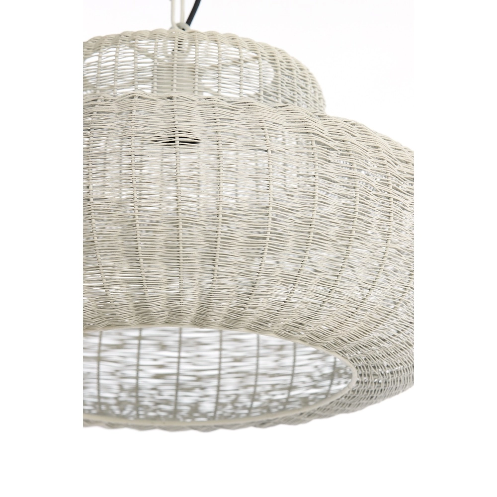 Metalen hanglamp Piedra Ø 59cm - crème Light & Living 8717807778835