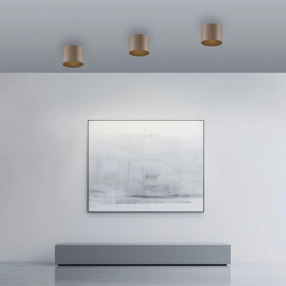 Plafond opbouwspot Pure Point Ø 11cm - bronce Paul Neuhaus 4012248395653