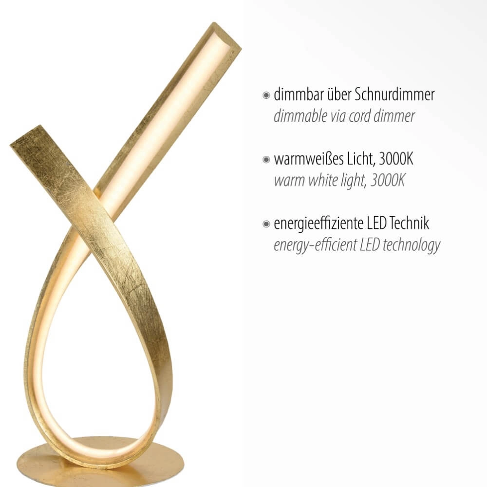 Tafellamp Linda krul goud Paul Neuhaus 4012248304761