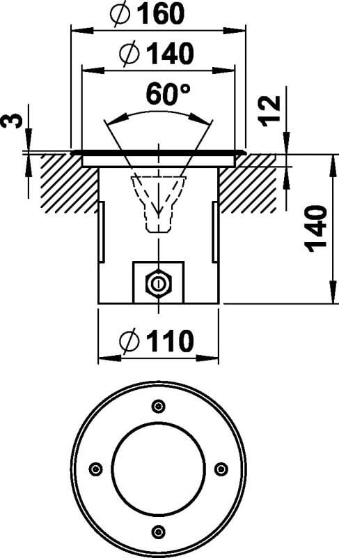 RVS grondspot Correl 16cm - IP67 Albert 4007235921892