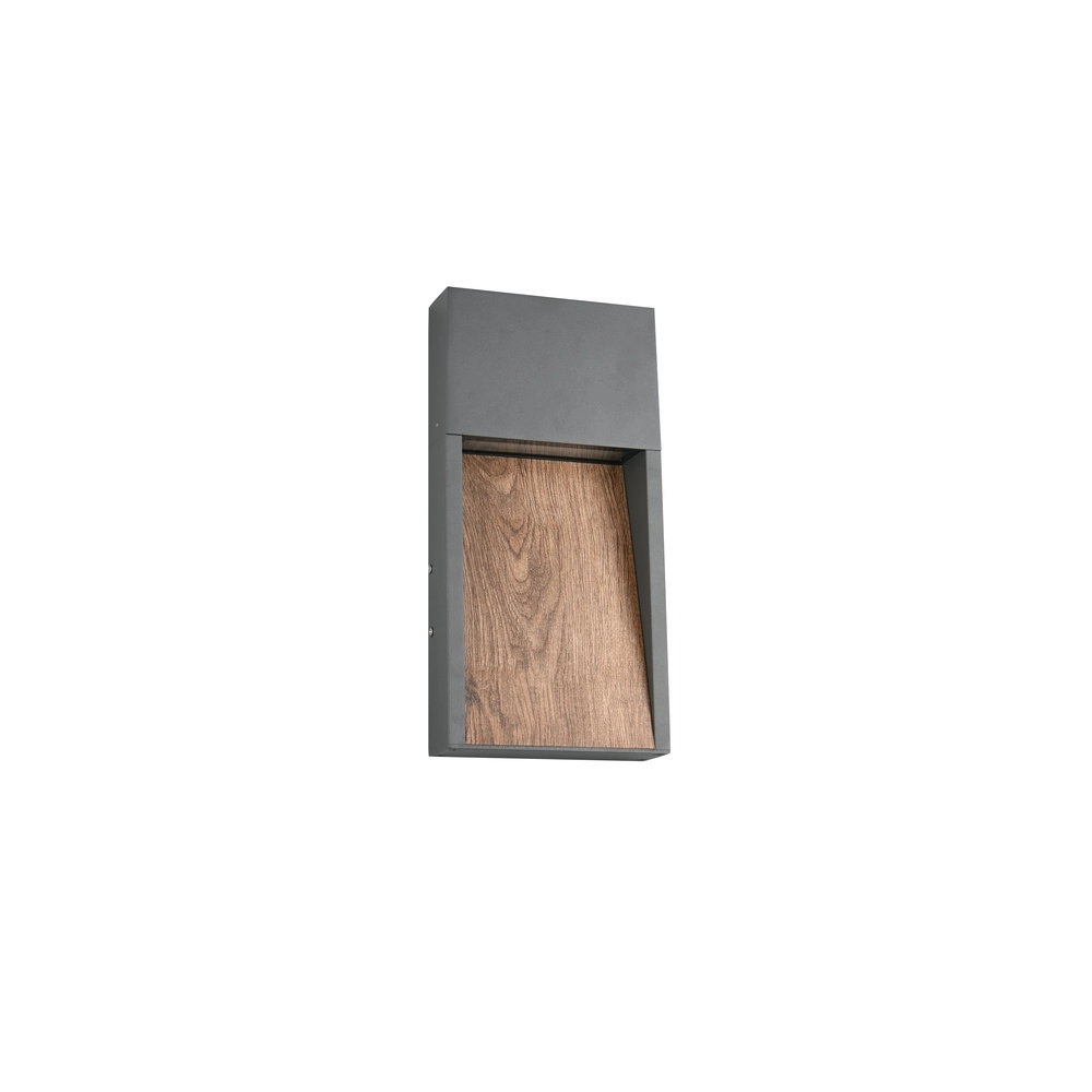 Design wandlamp Salmon grijs met hout Trio 4017807603705
