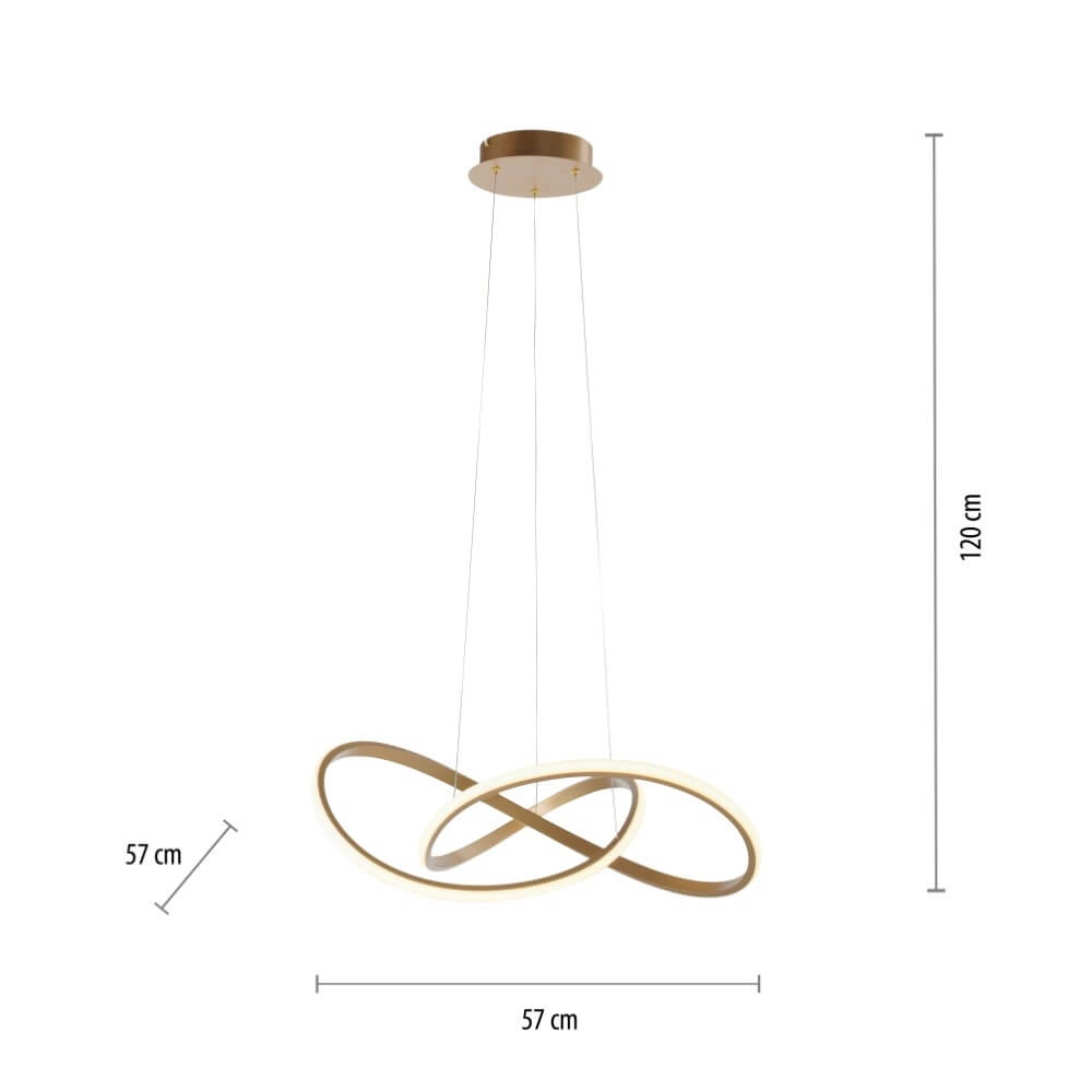 Hanglamp Maria messing Just Light 4043689985578