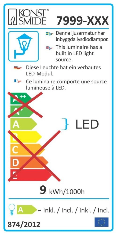 Led Tuinlampen Cremona KonstSmide 7318307999372