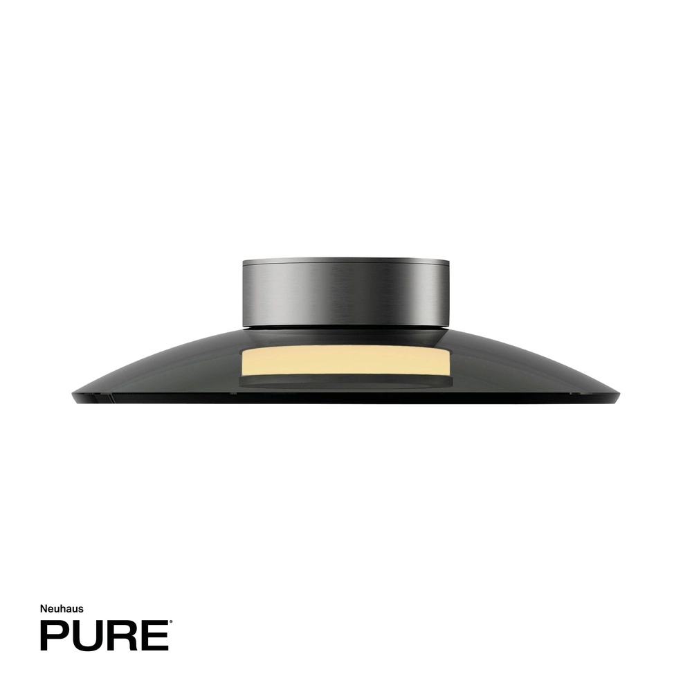 Plafondlamp Pure Moon Ø 32cm - platin met smoke glas Paul Neuhaus 4012248386330