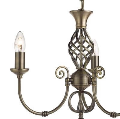 Antieke kroonluchter Zanzibar 3-lichts Searchlight 5013874189677