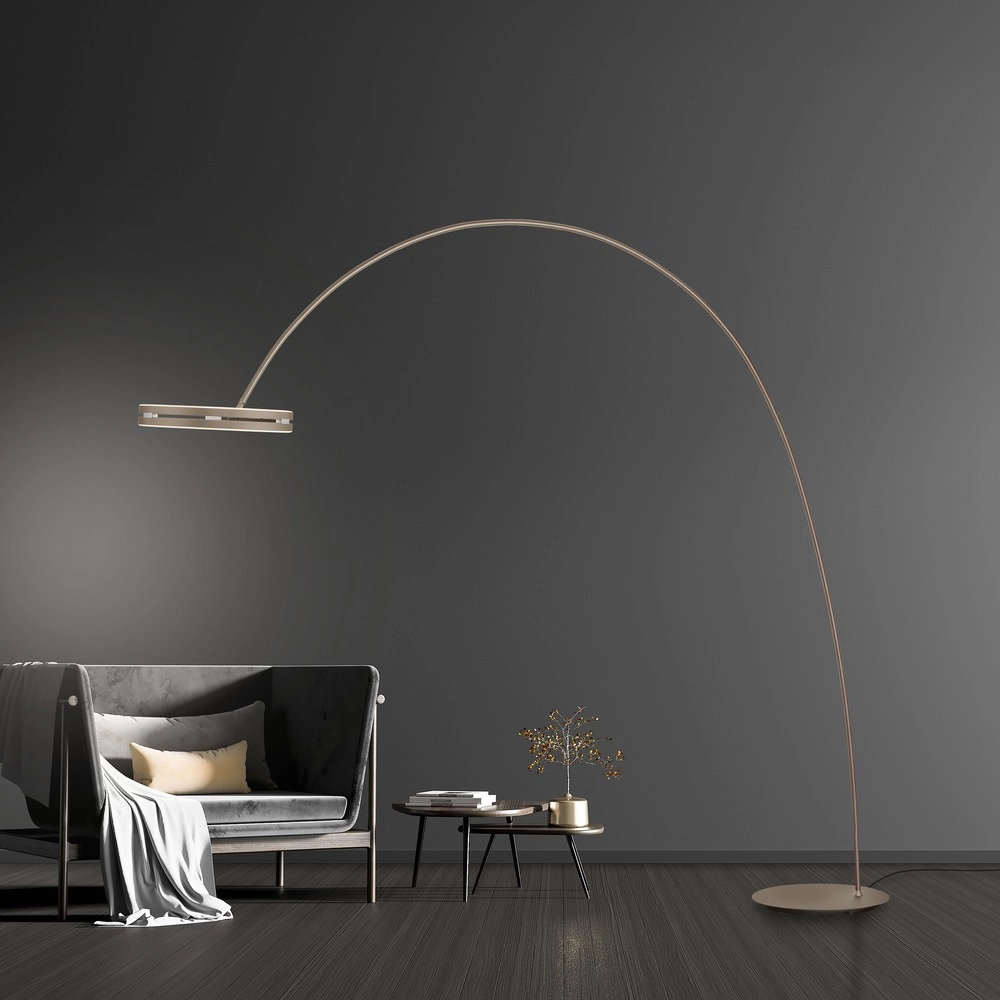 Strakke booglamp Pure Loop-Bow verstelbaar - bronce Paul Neuhaus 4012248397169