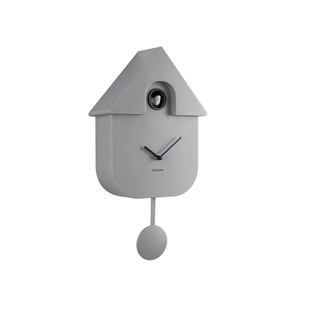 Wandklok Modern Cuckoo grijs
