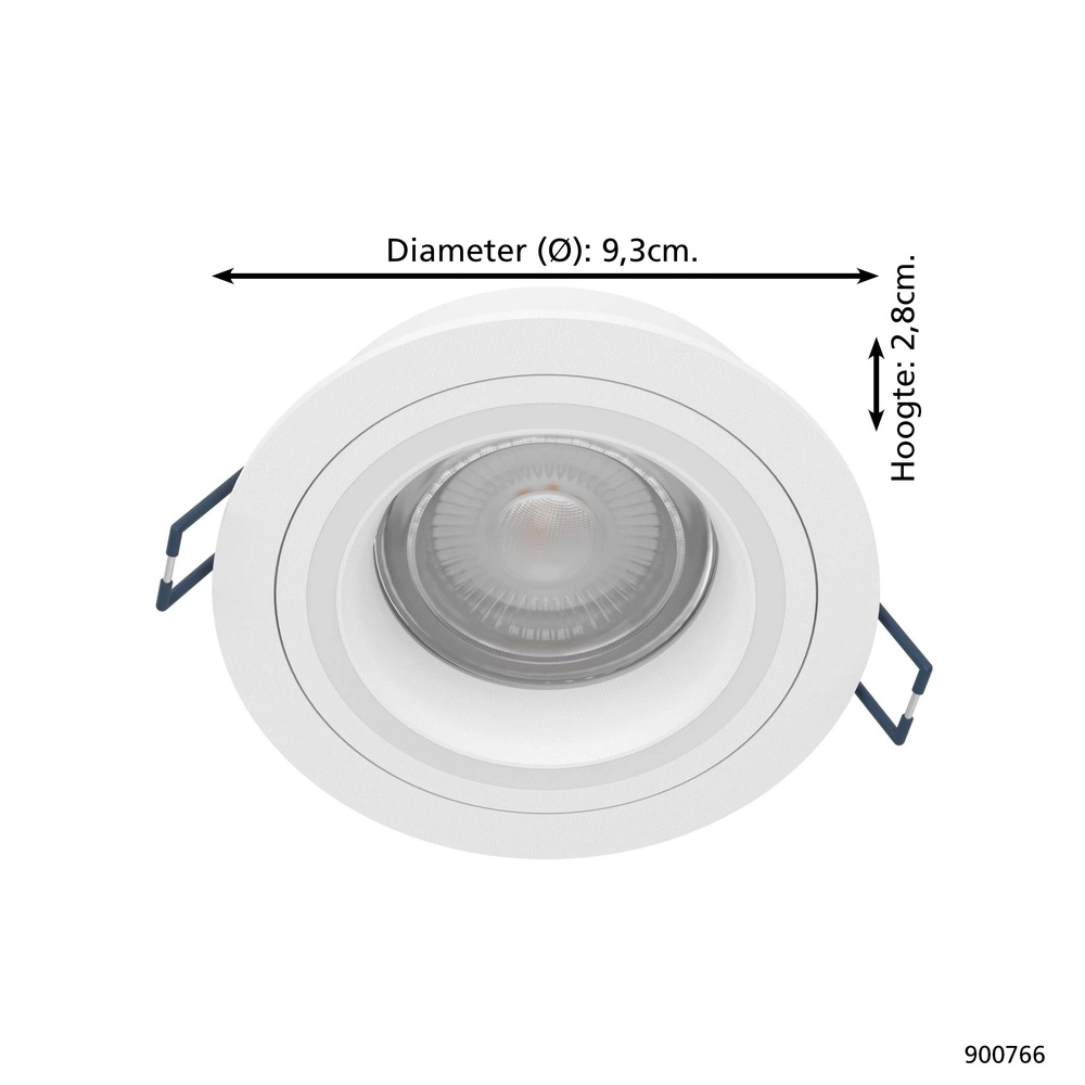 Zigbee inbouwspot Carosso-Z wit - rond Eglo 9008606259823