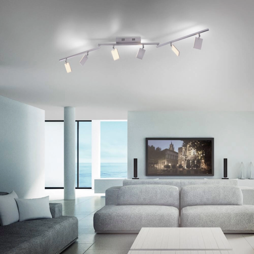 Plafondlamp Pure Mira 6-lichts aluminium Paul Neuhaus 4012248359389