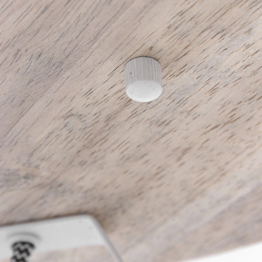 Industriële plafondlamp Gearwood 3-lichts wit met hout Steinhauer 8712746135428
