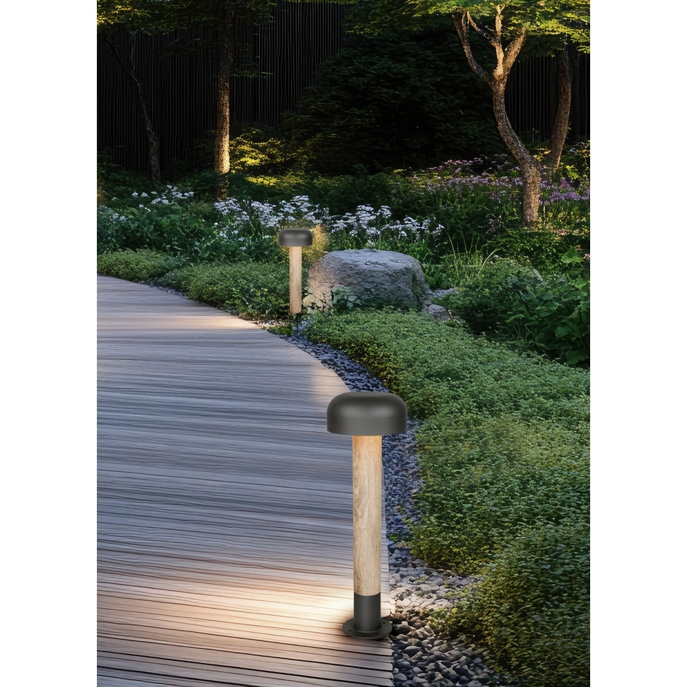 Design tuinlamp Fraser grijs 54cm Trio 4017807650259