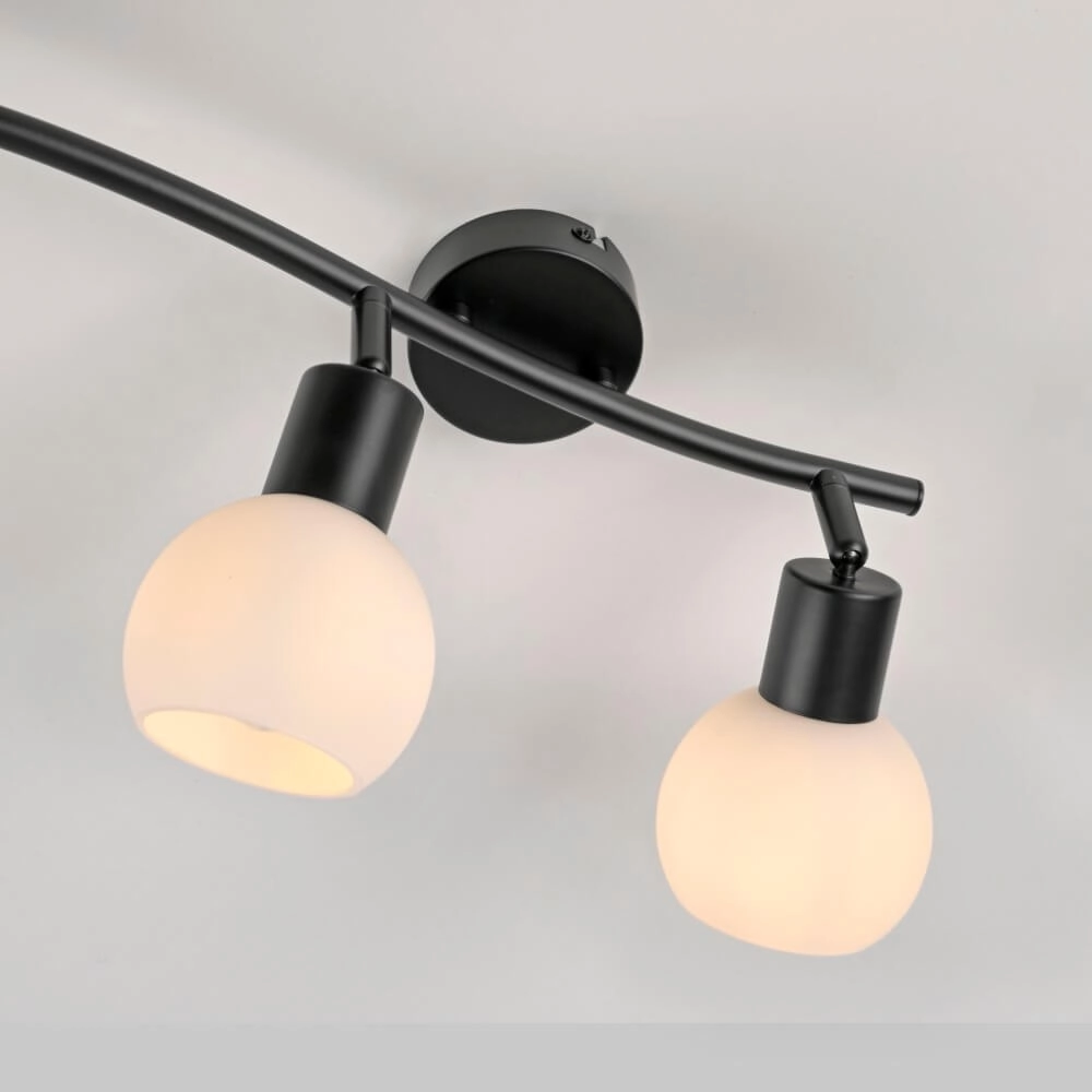 Zwarte plafondlamp Loki 3-lichts Just Light 4043689000776