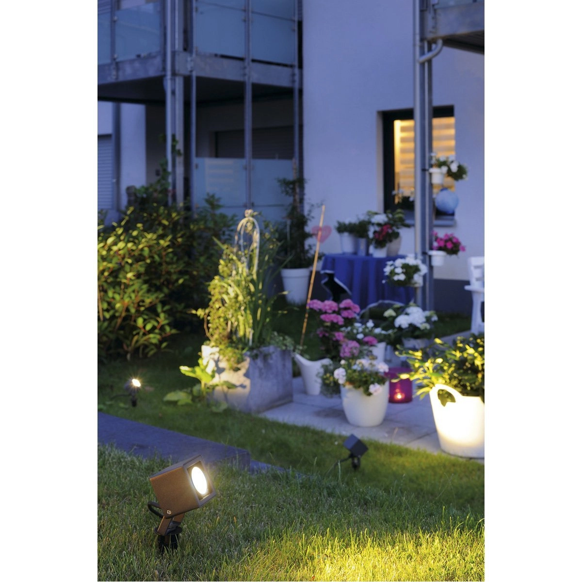 Spike Led tuinspot Nautilus Square led met grondpen SLV 4024163140775