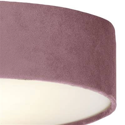 Plafondlamp Drum Pleat 50cm velvet roze Searchlight 5053423187259