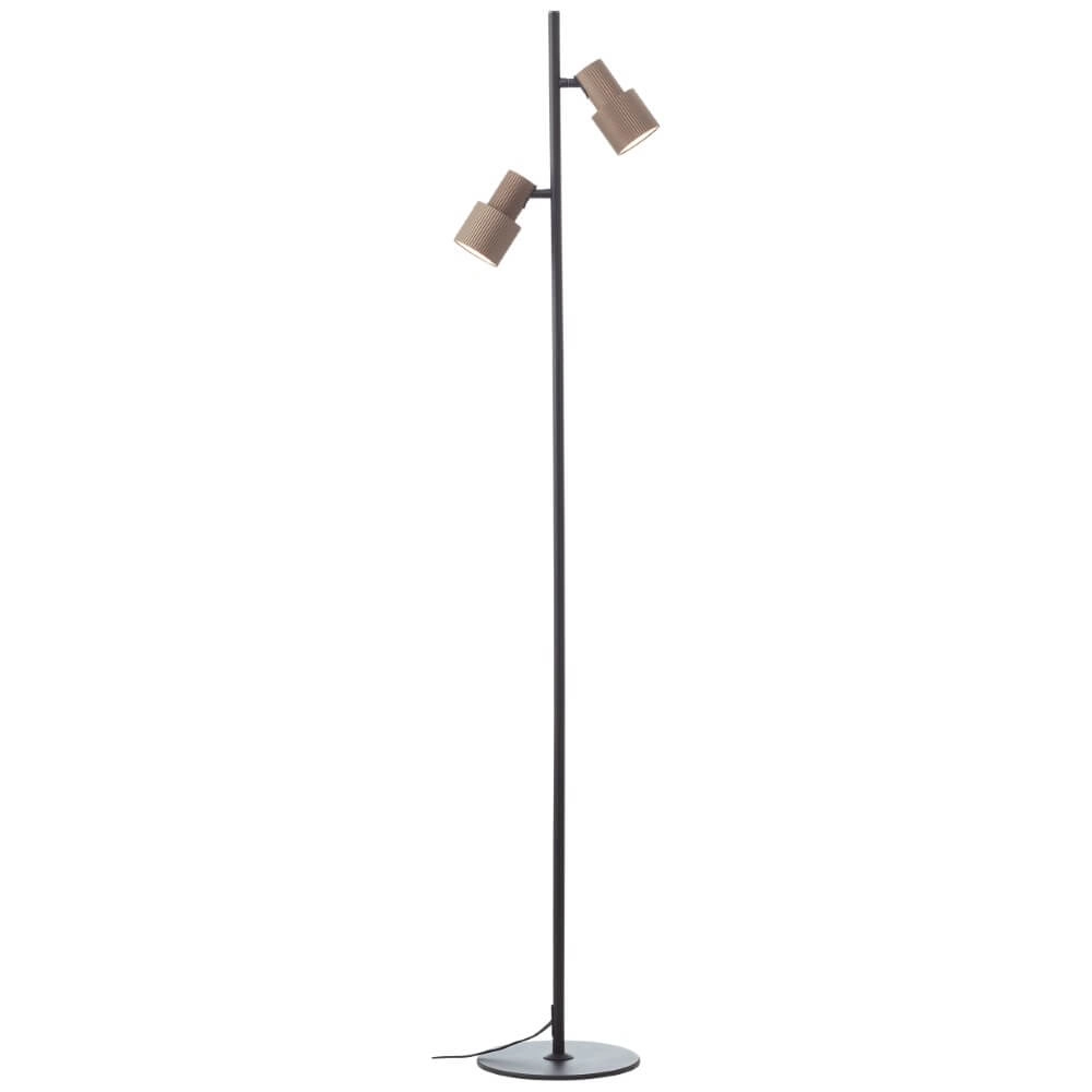 Design vloerlamp Cadiz zwart met brons